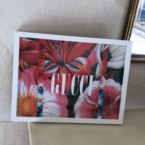 Authentic Gucci specialty shopping bag framed art